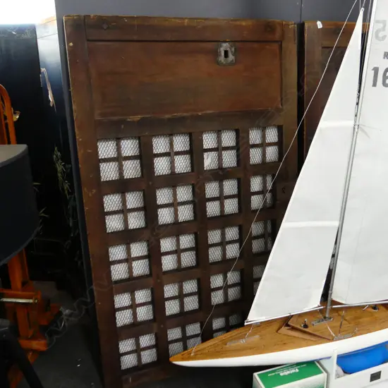 MEIJI PERIOD KURA STOREHOUSE DOOR CYPRESS KEYAKI IRON  W1110 H.1780mm