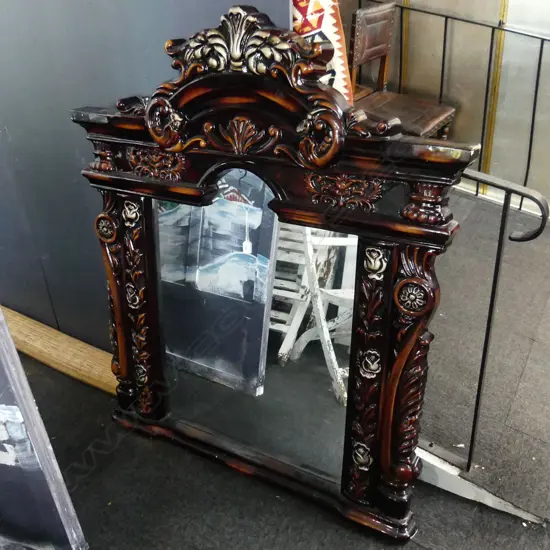 LG MIRROR; BROWN RESIN 1380x1175mm