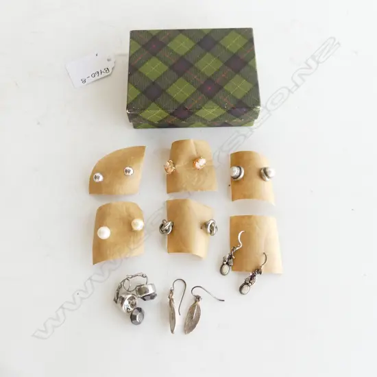 ASST. STUD EARRINGS - SILVER/GOLD PLATE/PEARLS/CAMEOS ETC