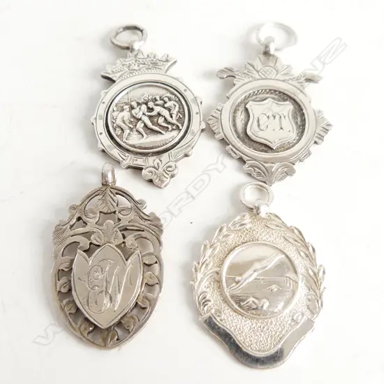 4 STG SILVER MEDALETTES 29 GRAMS