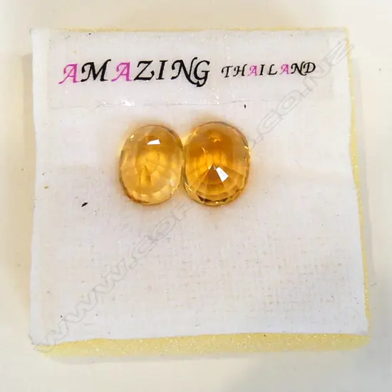2 NATURAL CITRINE STONES 