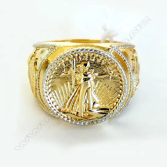 925 GOLD PLATED HIP HOP DRESS RING
