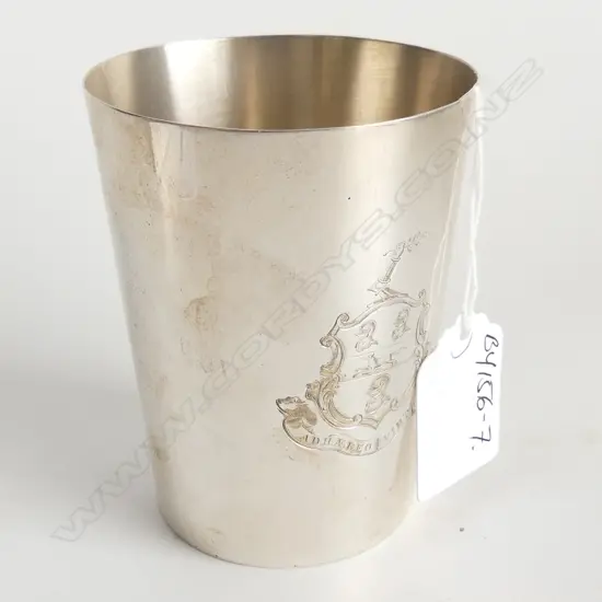 VICT SILVER BEAKER CRESTED London 1874 107gms