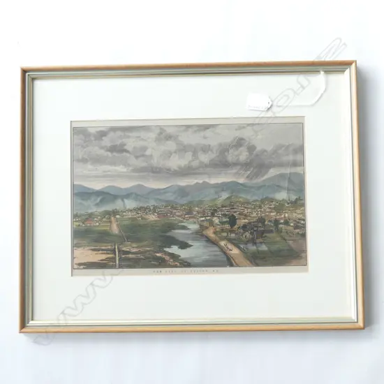 HAND PAINTED COLOURED PHOTO - 'THE CITY OF NELSON' 350 X 210mm