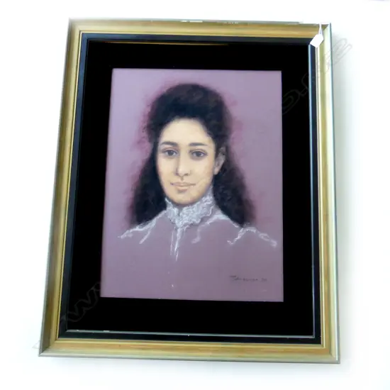 KRISTIN ZAMBUCKA PASTEL PORTRAIT '74 635x480mm