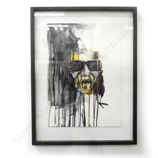 'THE ROCK STAR' ARTIST UNKNOWN INK & WC 590x420mm