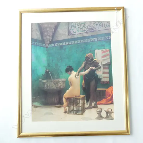 PRINT 'THE BATH' AFTER THE PAINTING BY BJEAN GEROME 630 x 510mm