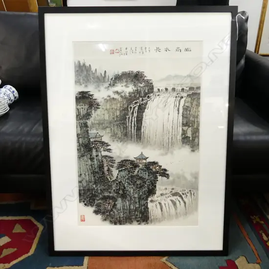 ORIENTAL LANDSCAPE PRINT 675x450mm