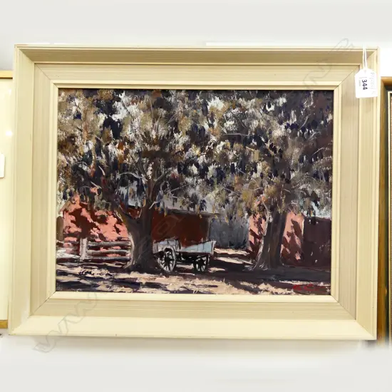 G. A. GENET 'MT. GREY STATION' OIL ON BOARD '77 260x350mm