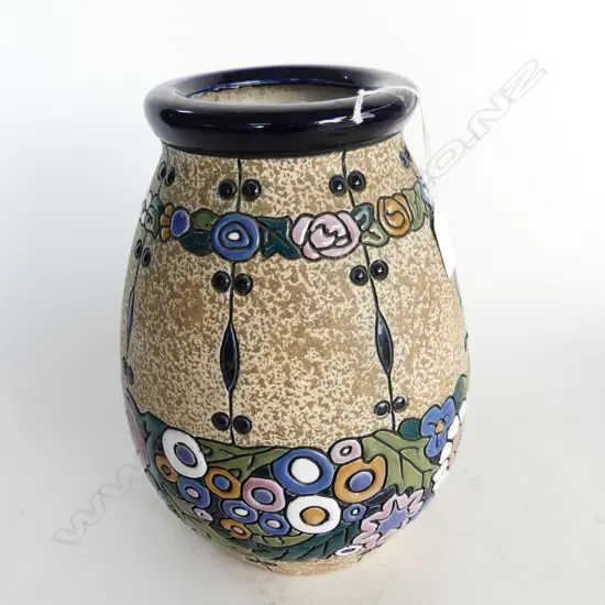 LARGE AMPHORA VASE FLORAL DESIGN H270MM