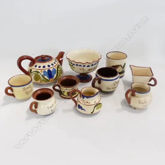 LRG BOX LOT CHIPPED TORQUAY WARE 