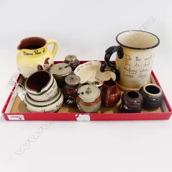 12 PCS TORQUAY WARE AND CRUET SET DUTCH THEME