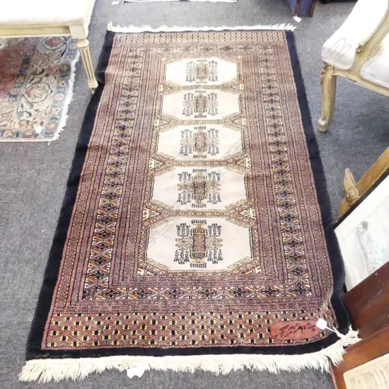 HAND KNOTTED WOOL PILE TURKISH RUG BROWN TONES 1600 X 970mm SIGNED