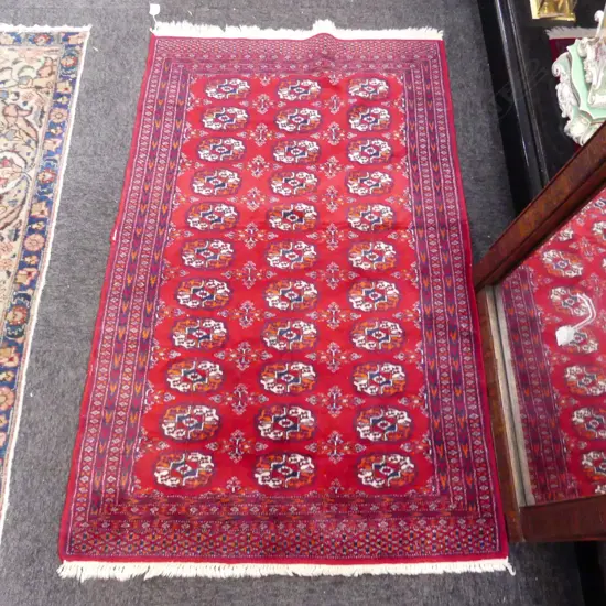 SMALL HAND KNOTTED WOOL PILE TURKISH RUG 1300 X 840mm