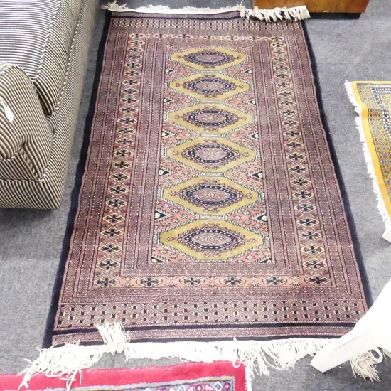 HAND KNOTTED WOOL PILE TURKISH RUG BROWN TONES 1550X970mm