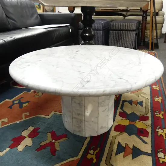 MARBLE COFFEE TABLE 780mm dia H.400mm