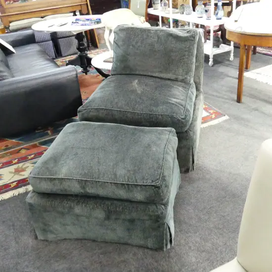 LG SLIPPER CHAIR & OTTOMAN - DESIGNERS COLLECTION...