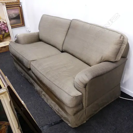 CONTEMPORARY ROLL ARM UPHOLSTERED SOFA 1750x900x900mm