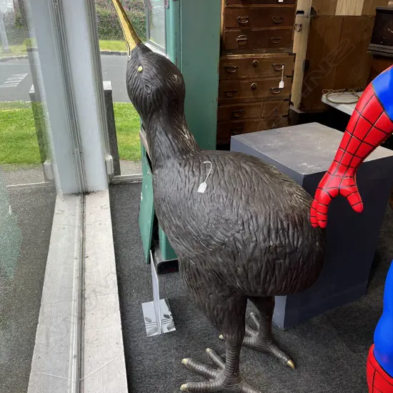 EXTRA LGE BRONZE KIWI dark patina w polished highlights H.1385