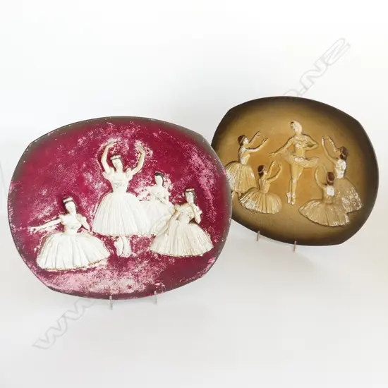 2 BOSSONS BALLERINA WALL PLAQUES 330 X 290mm