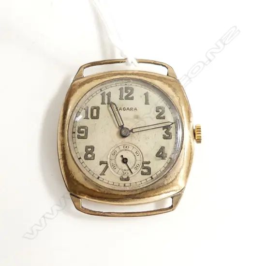 1920'S GENTS 'SAGARA' ROLLED GOLD WRISTWATCH RUNNING