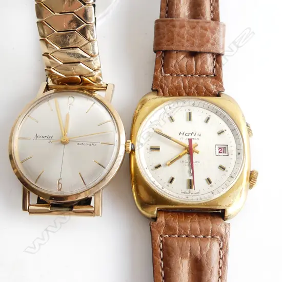 2 GENTS WRIST WATCHES  ACCURIST AUTOMATIC & HAFLA