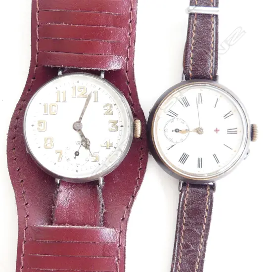 WW1 RED CROSS SERVICE WRIST WATCH & S/S WW1  SERVICE WRIST WATCH 