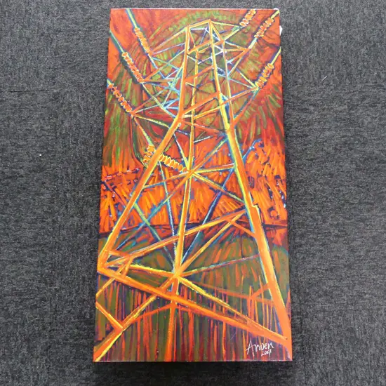 ARWEN DILGER 'POWER TREE' OIL ON CANVAS, 2007 760x380mm