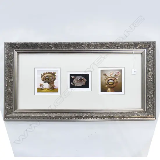 NAOTO HATTORI (JAPAN b.1975) 3 PRINTS FRAMED TOGETHER (ED. OF 30) 510x800mm overall size...