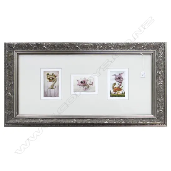 NAOTO HATTORI (JAPAN b.1975) 3 PRINTS FRAMED TOGETHER (ED. OF 30) 510x800mm overall size...