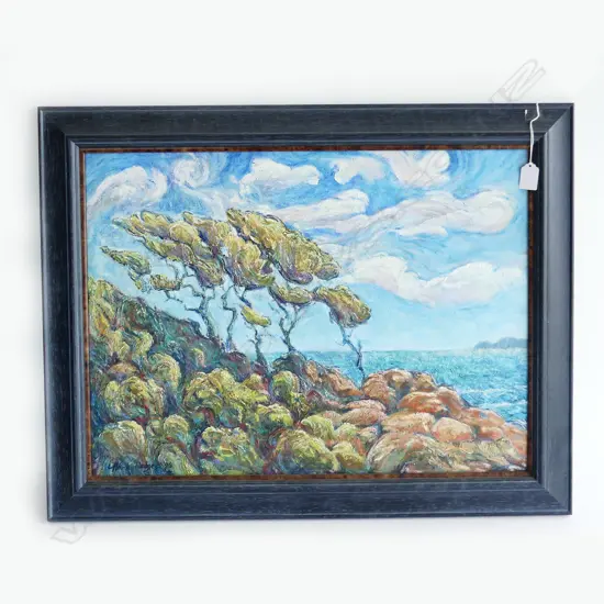 OIL NORTHLAND COAST SIGNED MARK RODGERS H570 L720MM