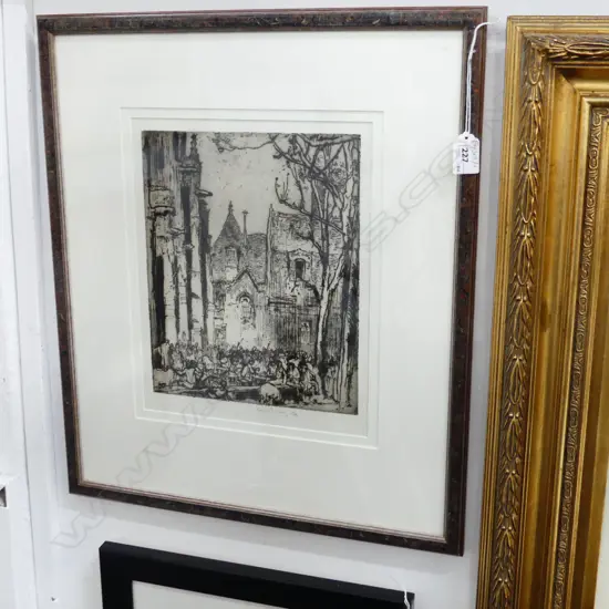 FRANK BRANWYN (1867 – 1956) NOTRE DAME ETCHING, 310x245mm