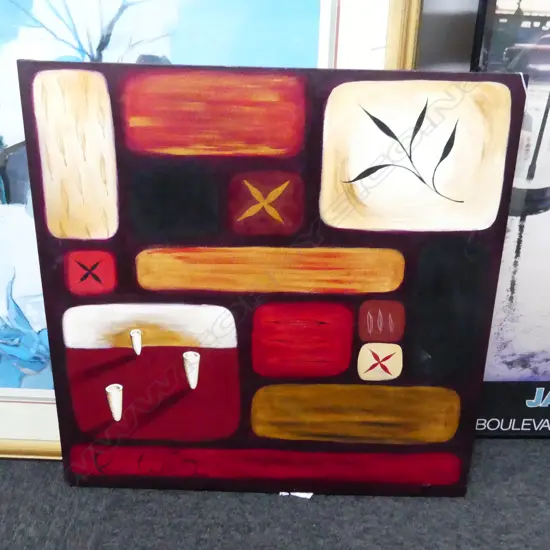 RAE WEST 'WALKING THROUGH LIFE' ACYRLIC ON CANVAS 800x800mm