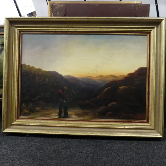 OIL ON CANVAS 'the sundowner' J.VEITCH  540 X 740mm 