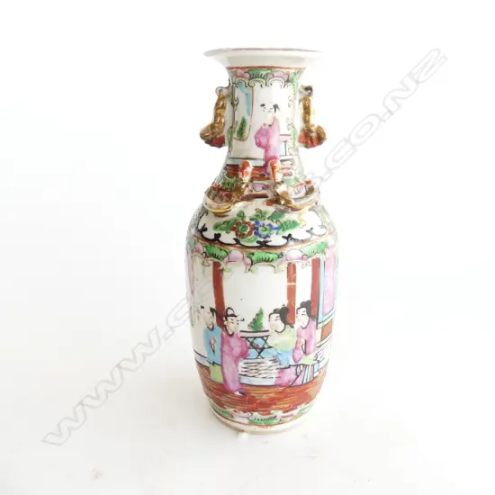 19THC FAMILE ROSE VASE H.200mm