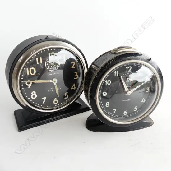 BIG BEN VINTAGE ALARM CLOCK  H135MM & ANOTHER REPERTION ALARM CLOCK H130MM