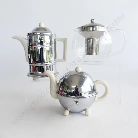 DECO HEATMASTER TEAPOT & COFFEE POT + GLASS TEAPOT