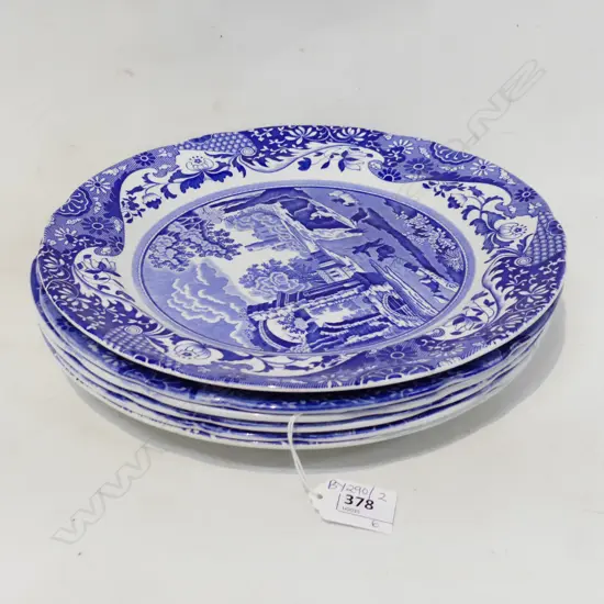 6 COPELAND SPODE 'ITALIAN' DINNER PLATES 265mm dia (1 CHIPPED)