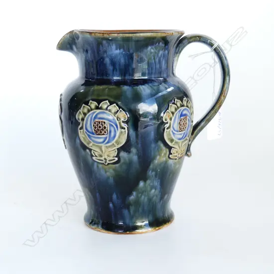 A Royal Doulton Lambeth stoneware Art Nouveau jug inverse baluster shape