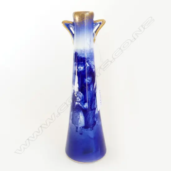 A Doulton 'Blue Children' two handled vase tapering conical shape. H.225mm