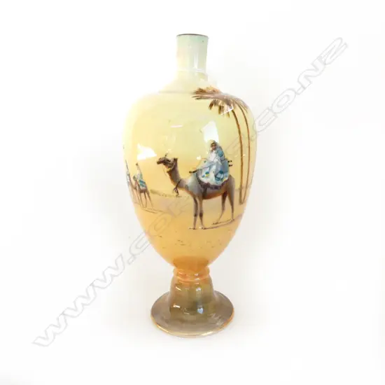 A Royal Doulton baluster speciman vase hand painted by Harry Allen reduced neck....
