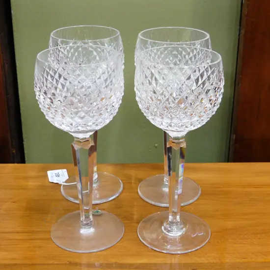 4 WATERFORD WINE GLASSES H.190mm