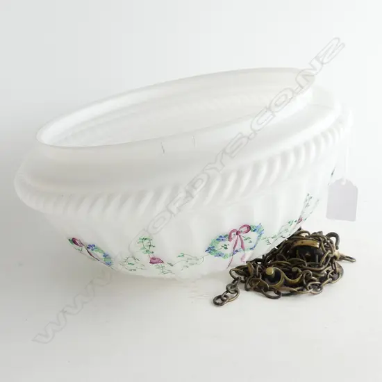 ANTIQUE PENDANT LIGHT w. CHAINS 300mm dia