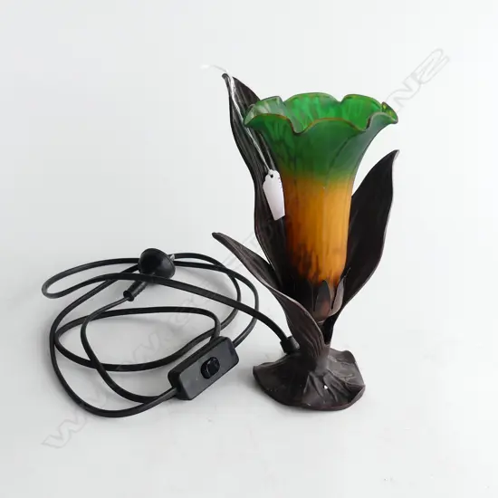 ART NOUVEAU STYLE FLORAL LAMP H.225mm