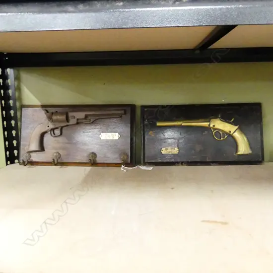 2X OLD ORNAMENTAL  PISTOL DISPLAYS