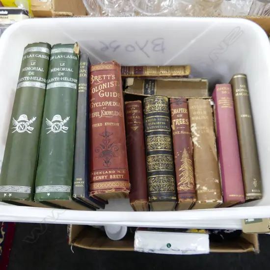 12 ANTIQUE & VINTAGE BOOKS, INCLDS 2 VOLS OF NAPOLEON HISTORY IN FRENCH