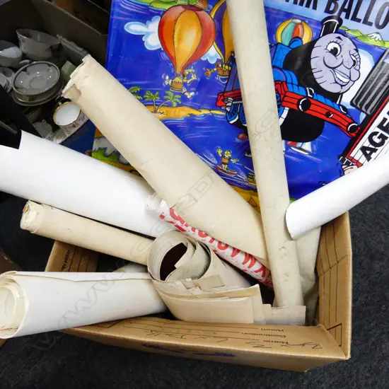 BOX LOT ASST. ART PRINTS ETC