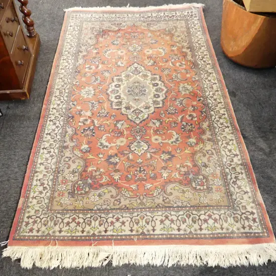 HAND KNOTTED WOOL PILE RUG 1630x940mm