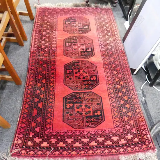 HAND KNOTTED ALL WOOL RUG 2000x1000mm