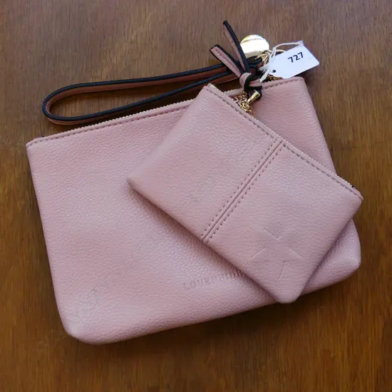 TWO LOUENHIDE PURSES -  PRESUMED A COPY 210 x 150mm & 135 x 90mm